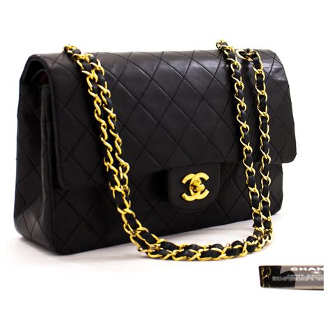 black and white chanel bag|authentic chanel bag price.